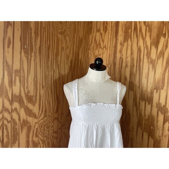 ASOS Womens Solid White Summer Knit Cotton Dress NWT US Size 6 Sleeveless - Picture 3 of 9